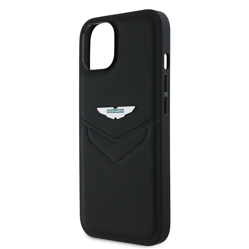 Apple iPhone 15 Uyumlu Kılıf Aston Martin Orjinal Lisanslı Victory Dizayn PU Deri Metal Logolu Kapak - 5