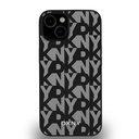 Apple iPhone 14 Uyumlu Kılıf DKNY Orjinal Lisanslı M-safe Şarj Özellikli 3D Yazılı Grid Pattern Kapak - 2