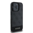 Apple iPhone 16 Pro Uyumlu Kılıf Guess Orjinal Lisanslı PU Deri Şerit Logo Dizaynlı Kapak - 17