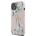 Apple iPhone 15 Uyumlu Kılıf Guess Orjinal Lisanslı Gül Baskılı Büyük Metal Logo Dizaynlı Kapak - 8