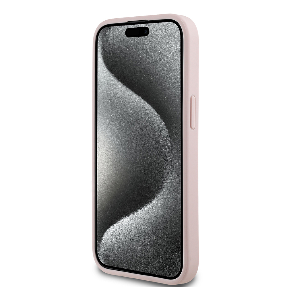 Apple iPhone 15 Uyumlu Kılıf Guess Orjinal Lisanslı Gül Baskılı Büyük Metal Logo Dizaynlı Kapak - 11