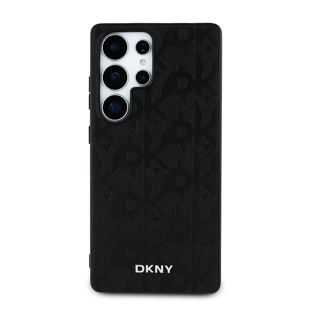 Samsung Galaxy S25 Ultra Uyumlu Kılıf DKNY Orjinal Lisanslı Magnetik PU Deri Grid Pattern Kapak - 2