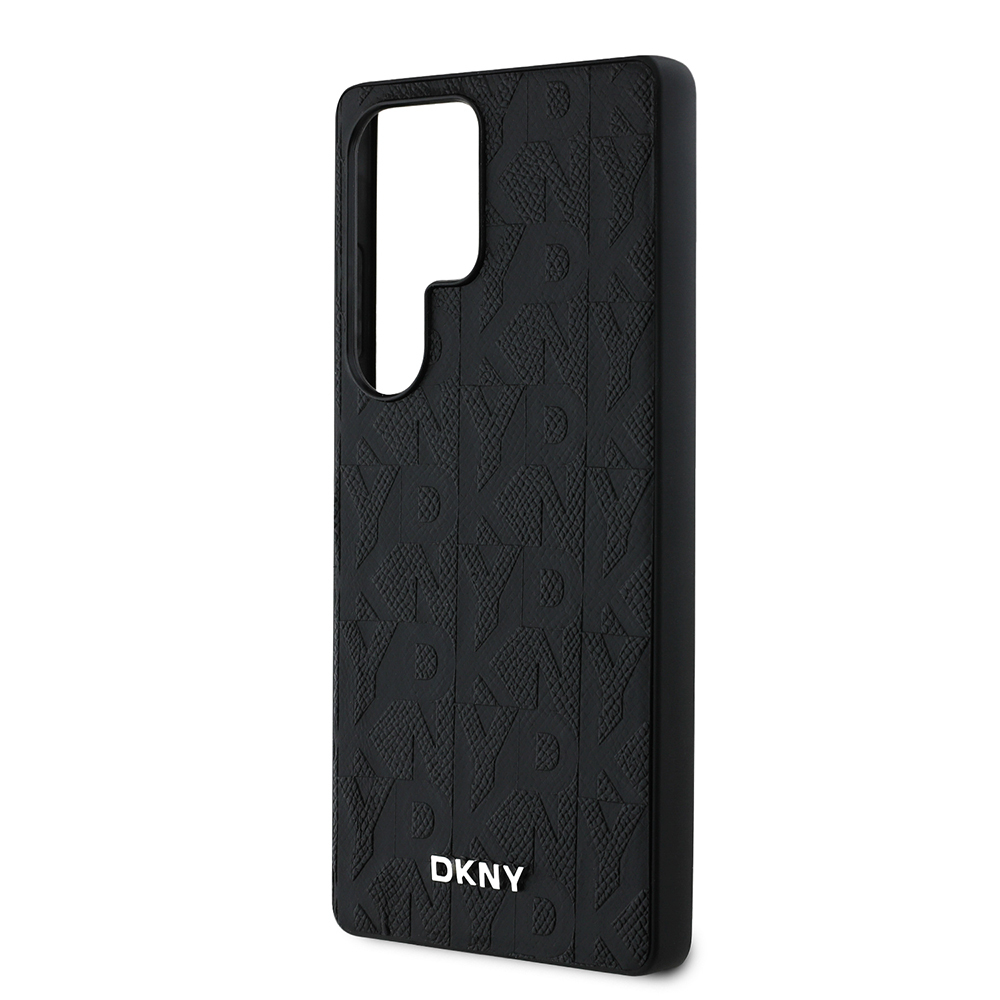 Samsung Galaxy S25 Ultra Uyumlu Kılıf DKNY Orjinal Lisanslı Magnetik PU Deri Grid Pattern Kapak - 5