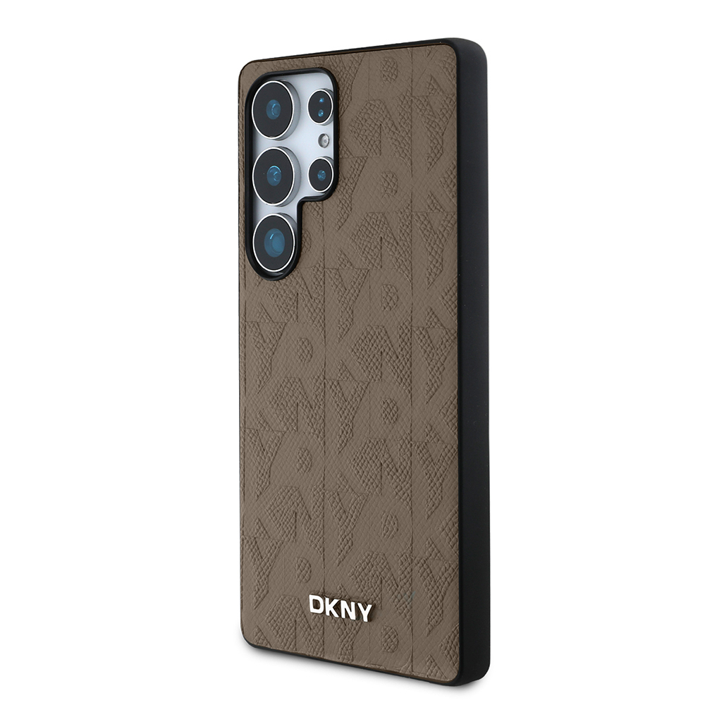 Samsung Galaxy S25 Ultra Uyumlu Kılıf DKNY Orjinal Lisanslı Magnetik PU Deri Grid Pattern Kapak - 8