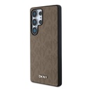 Samsung Galaxy S25 Ultra Uyumlu Kılıf DKNY Orjinal Lisanslı Magnetik PU Deri Grid Pattern Kapak - 8