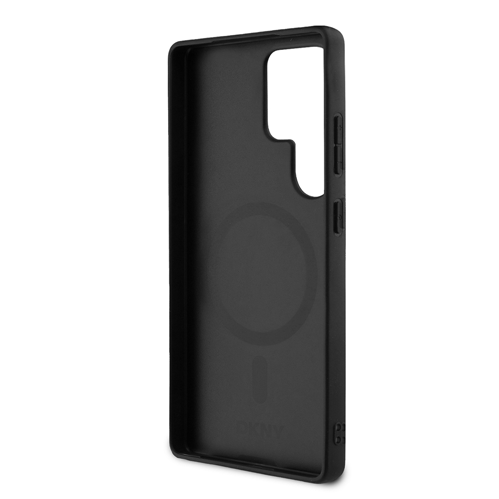 Samsung Galaxy S25 Ultra Uyumlu Kılıf DKNY Orjinal Lisanslı Magnetik PU Deri Grid Pattern Kapak - 13