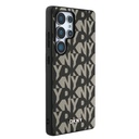 Samsung Galaxy S25 Ultra Uyumlu Kılıf DKNY Orjinal Lisanslı M-safe Şarj Özellikli 3D Yazılı Grid Pattern Kapak - 3