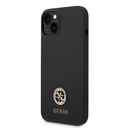 Apple iPhone 14 Uyumlu Kılıf Guess Orjinal Lisanslı Yazı ve Taşlı 4G Logolu Silikon Kapak - 1