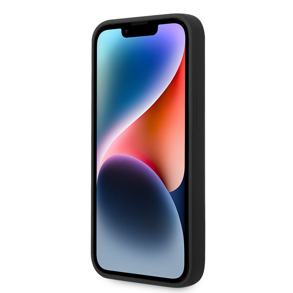 Apple iPhone 14 Uyumlu Kılıf Guess Orjinal Lisanslı Yazı ve Taşlı 4G Logolu Silikon Kapak - 4