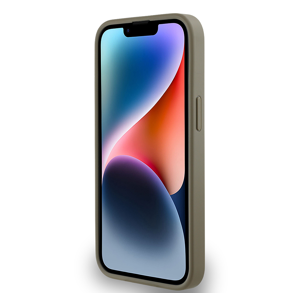 Apple iPhone 15 Uyumlu Kılıf DKNY Orjinal Lisanslı M-safe Şarj Özellikli 3D Yazılı Grid Pattern Kapak - 11