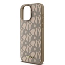 Apple iPhone 15 Pro Max Uyumlu Kılıf DKNY Orjinal Lisanslı M-safe Şarj Özellikli 3D Yazılı Grid Pattern Kapak - 12