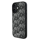 Apple iPhone 16 Uyumlu Kılıf DKNY Orjinal Lisanslı M-safe Şarj Özellikli 3D Yazılı Grid Pattern Kapak - 8