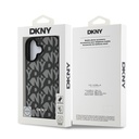 Apple iPhone 16 Uyumlu Kılıf DKNY Orjinal Lisanslı M-safe Şarj Özellikli 3D Yazılı Grid Pattern Kapak - 14