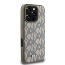 Apple iPhone 16 Pro Max Uyumlu Kılıf DKNY Orjinal Lisanslı M-safe Şarj Özellikli 3D Yazılı Grid Pattern Kapak - 3