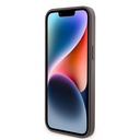 Apple iPhone 14 Pro Max Uyumlu Kılıf Guess Orjinal Lisanslı PU Deri Taşlı Metal Üçgen Logolu Çapraz Vücut Askılı 4G Desenli Kapak - 20