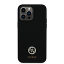 Apple iPhone 14 Pro Max Uyumlu Kılıf Guess Orjinal Lisanslı Yazı ve Taşlı 4G Logolu Silikon Kapak - 2