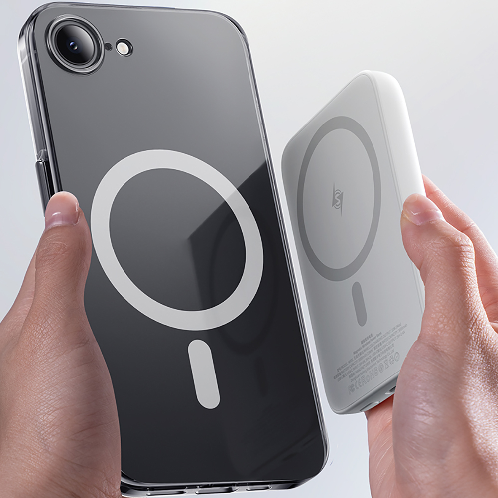 Apple iPhone 16E Uyumlu Kılıf M-safe Şarj Özellikli Benks ​​​​​​Crystal Serisi Şeffaf Kapak - 9