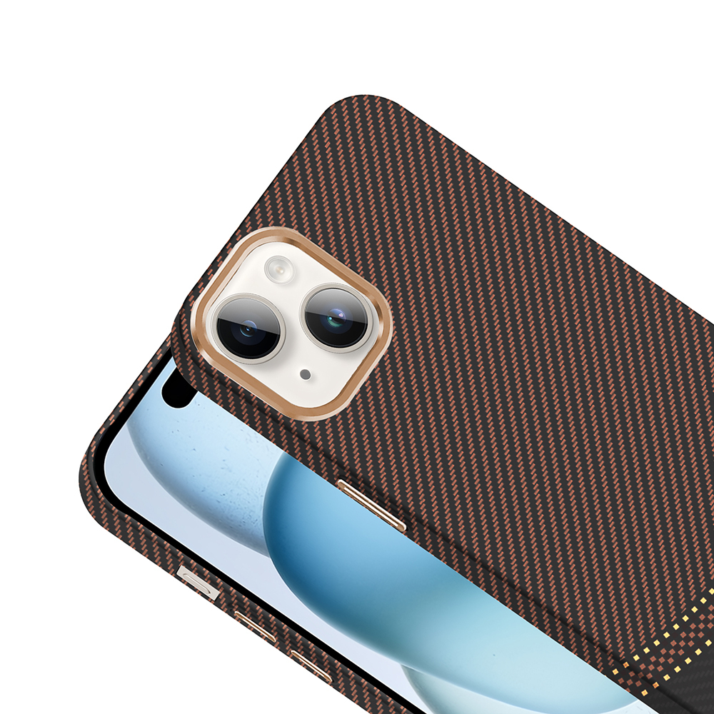 Apple iPhone 14 Uyumlu Kılıf M-safe Şarj Özellikli Karbon Fiber Görünümlü Zore Gros Kapak - 2