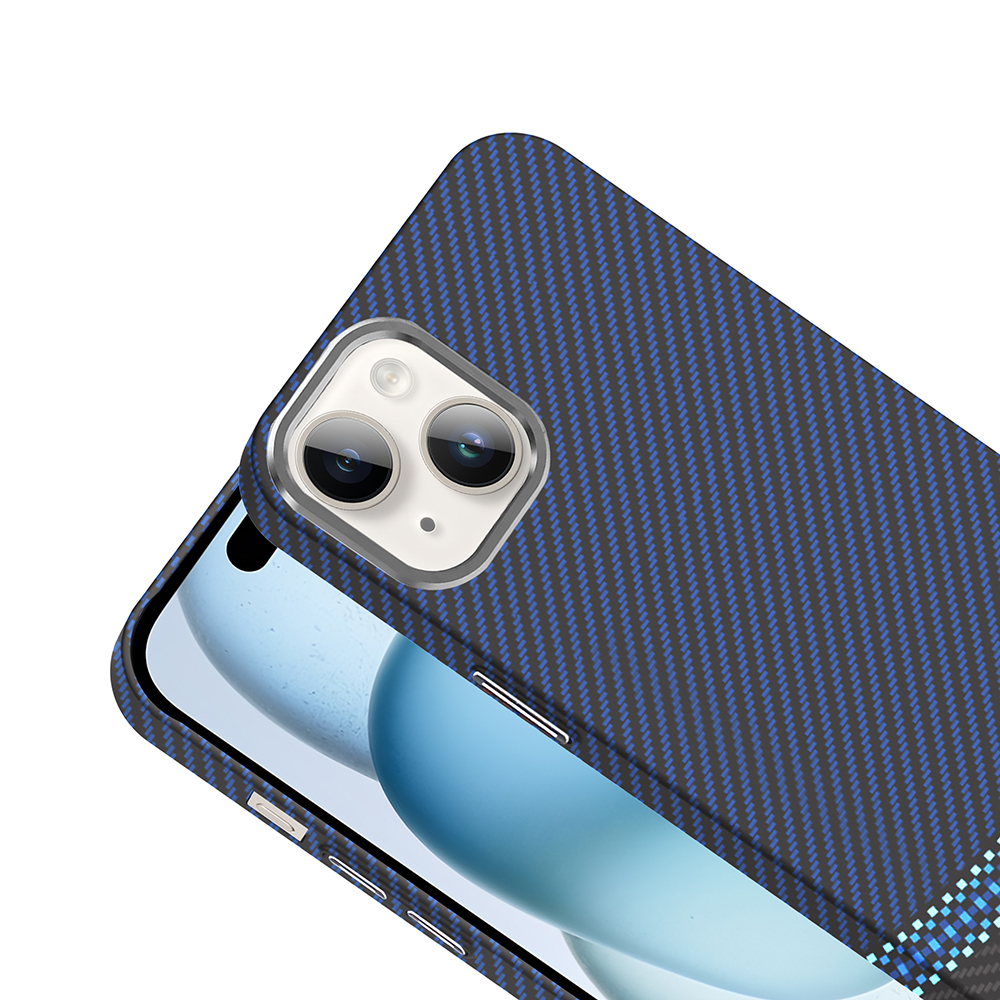 Apple iPhone 14 Uyumlu Kılıf M-safe Şarj Özellikli Karbon Fiber Görünümlü Zore Gros Kapak - 5
