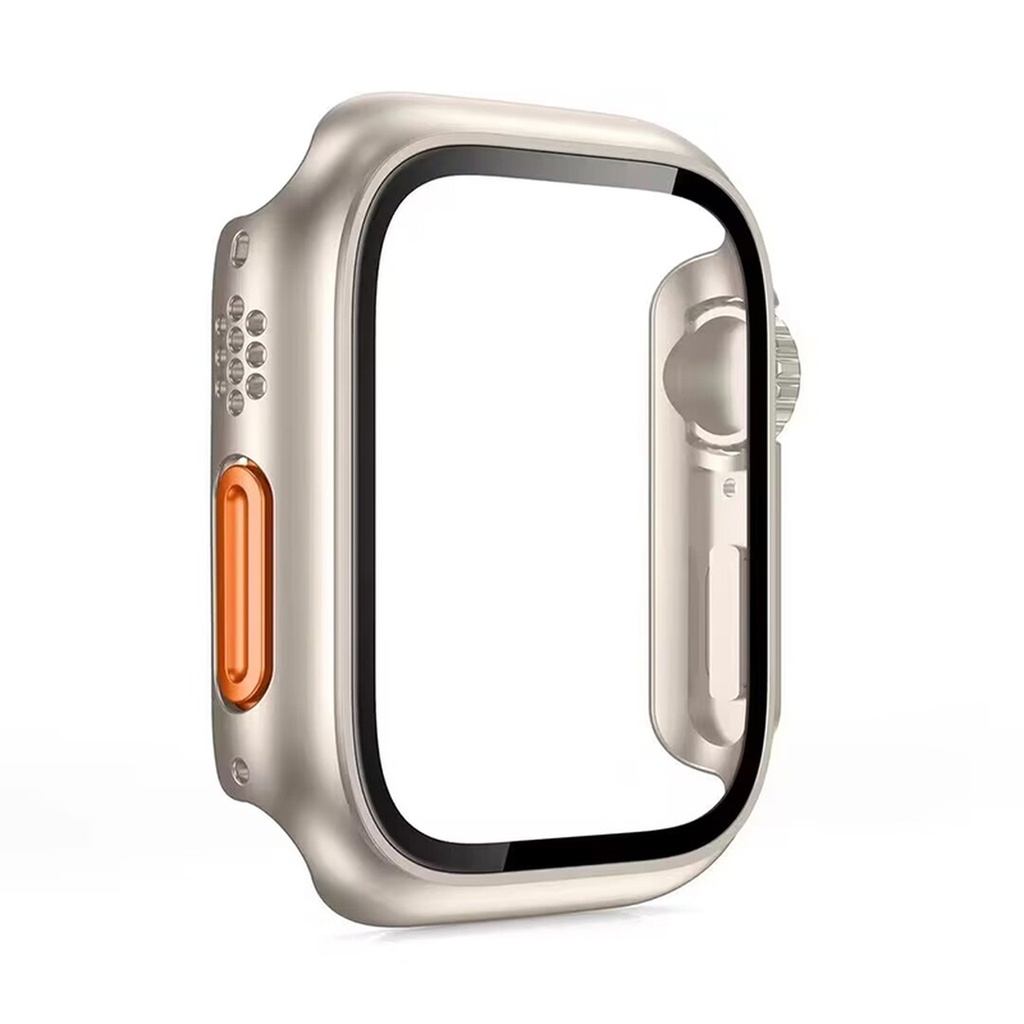 Apple Watch 45 Mm - Watch Ultra 49 Mm Uyumlu Dönüştürücü Kasa & Ekran Koruyucu Tam Koruma Kapak