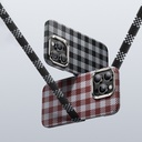 Apple iPhone 15 Pro Max Uyumlu Kılıf M-safe Şarj Özellikli Ekose Tasarımlı Benks ArmorVichy Kevlar Kapak - 5