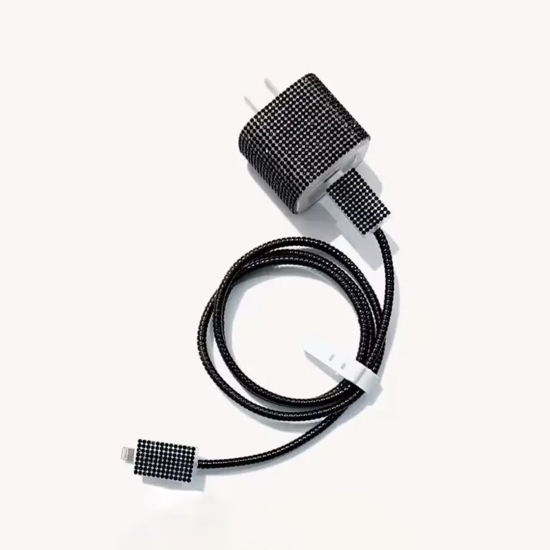 Zore Taşlı Şarj Aleti Koruyucu 4in1 Set - 1