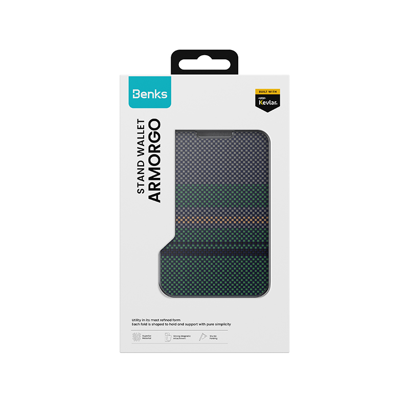 Benks ArmorGo 600D Aramid Fiber Magnetik Standlı Kartlık - 18