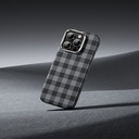 Apple iPhone 15 Pro Uyumlu Kılıf M-safe Şarj Özellikli Ekose Tasarımlı Benks ArmorVichy Kevlar Kapak - 8