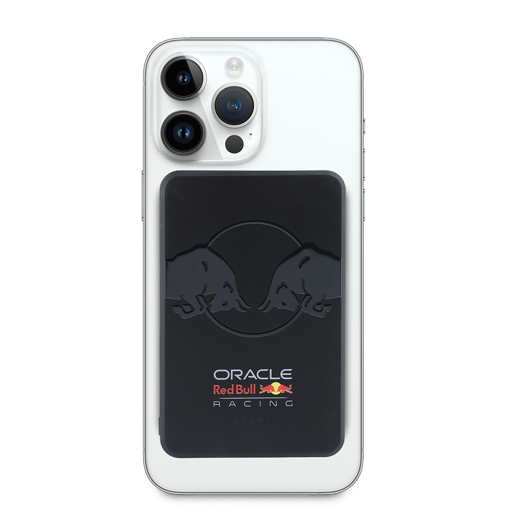 Redbull Orjinal Lisanslı M-safe Şarj Özellikli Dijital LED Göstergeli Çift Boğa Baskılı Powerbank 5000mAh 15W - 1