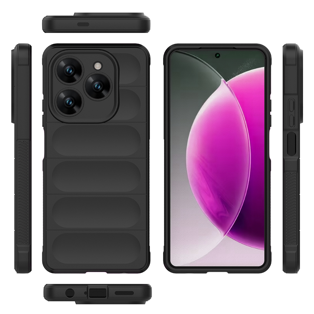 Tecno Spark 20 Uyumlu Pro 4G Kılıf Esnek TPU Oyuklu Arka Yüzey Tasarımlı Zore Etnik Silikon Kapak - 17