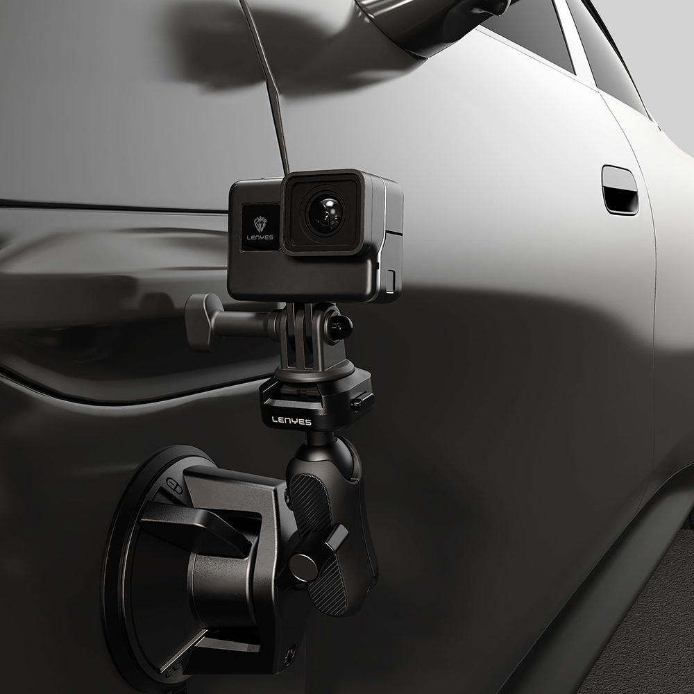 Lenyes LCT102 Teleskopik Vantuzlu Tasarım Aksiyon Kamera Tutucu - 2