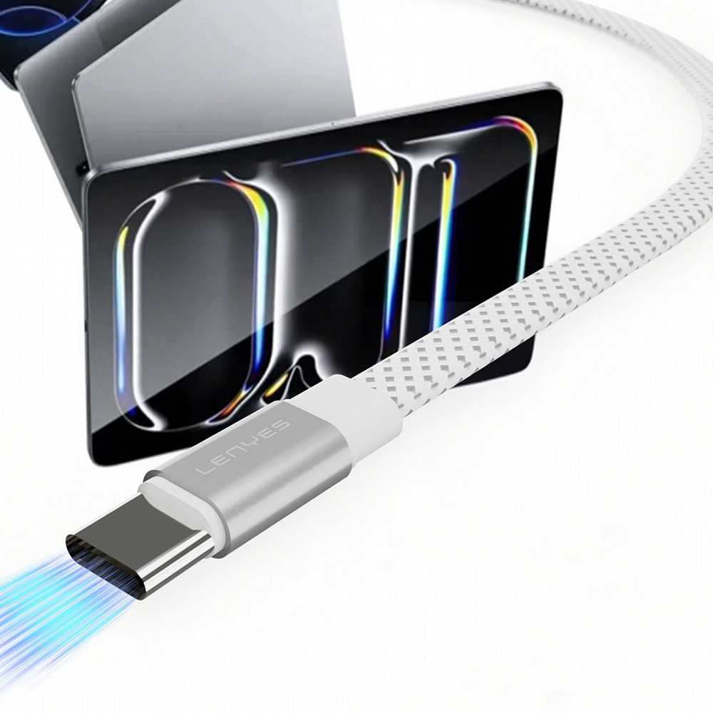 Lenyes LC538 Type-C to Lightning Hızlı Şarj Özellikli 48D Aramid Fiber Örgü Tasarımlı Data ve Şarj Kablosu 27W 1M - 2