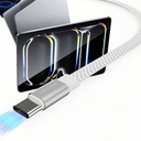 Lenyes LC538 Type-C to Lightning Hızlı Şarj Özellikli 48D Aramid Fiber Örgü Tasarımlı Data ve Şarj Kablosu 27W 1M - 2