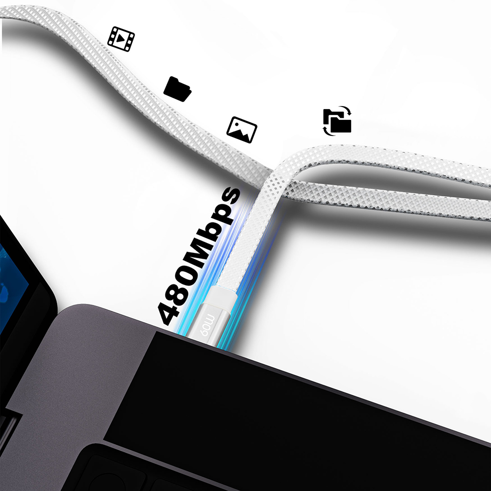 Lenyes LC538 Type-C to Lightning Hızlı Şarj Özellikli 48D Aramid Fiber Örgü Tasarımlı Data ve Şarj Kablosu 27W 1M - 4