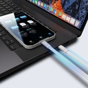 Lenyes LC538 Type-C to Lightning Hızlı Şarj Özellikli 48D Aramid Fiber Örgü Tasarımlı Data ve Şarj Kablosu 27W 1M - 5