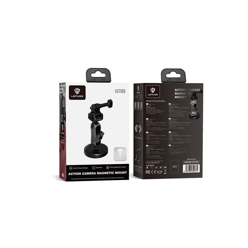 Lenyes LCT105 Teleskopik Vantuzlu Tasarım Aksiyon Kamera Tutucu - 7