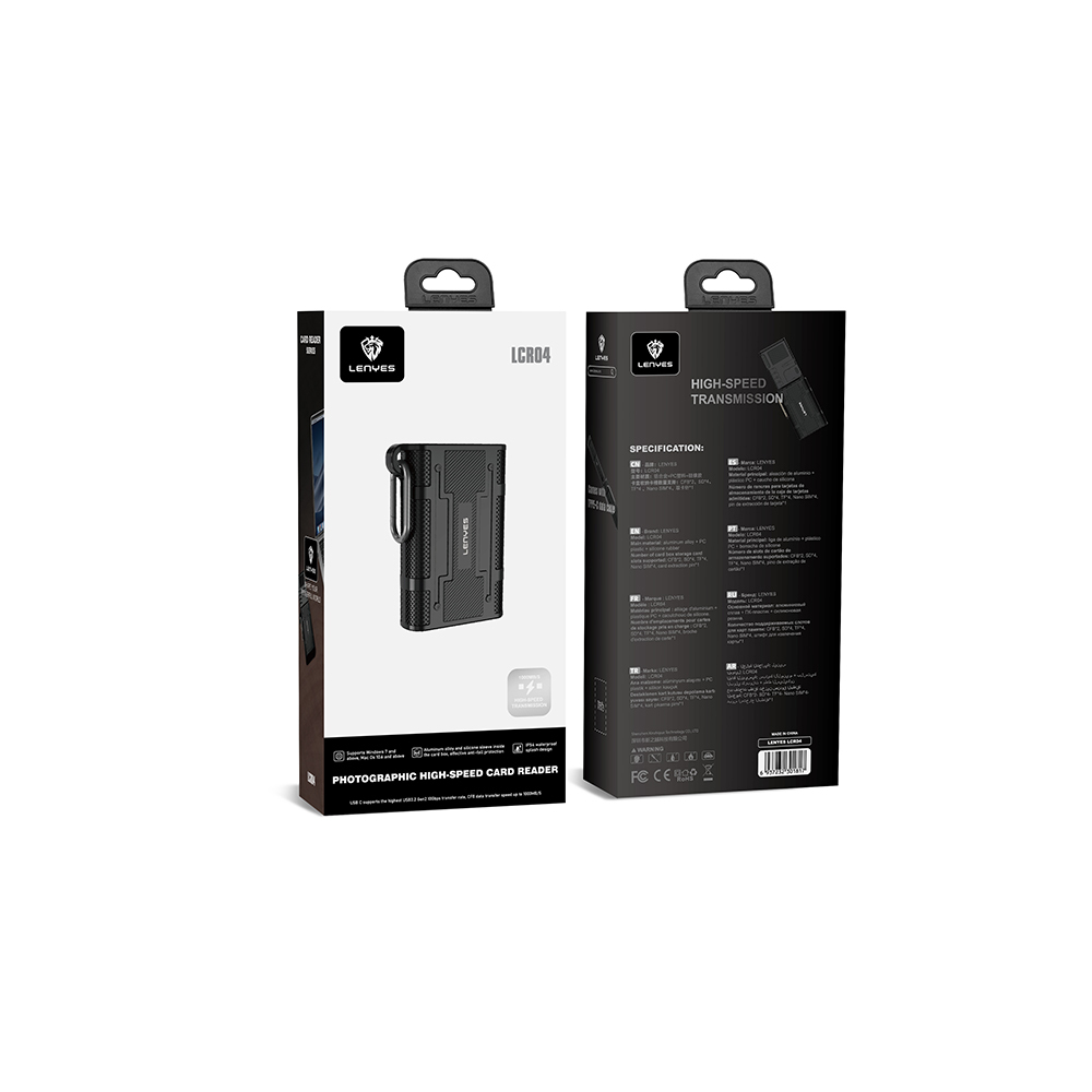 Lenyes LCR04 Type-C Kablolu Su Geçirmez Çoklu Kart Depolama ve Okuyucu Kutusu 10 Gbps - 5