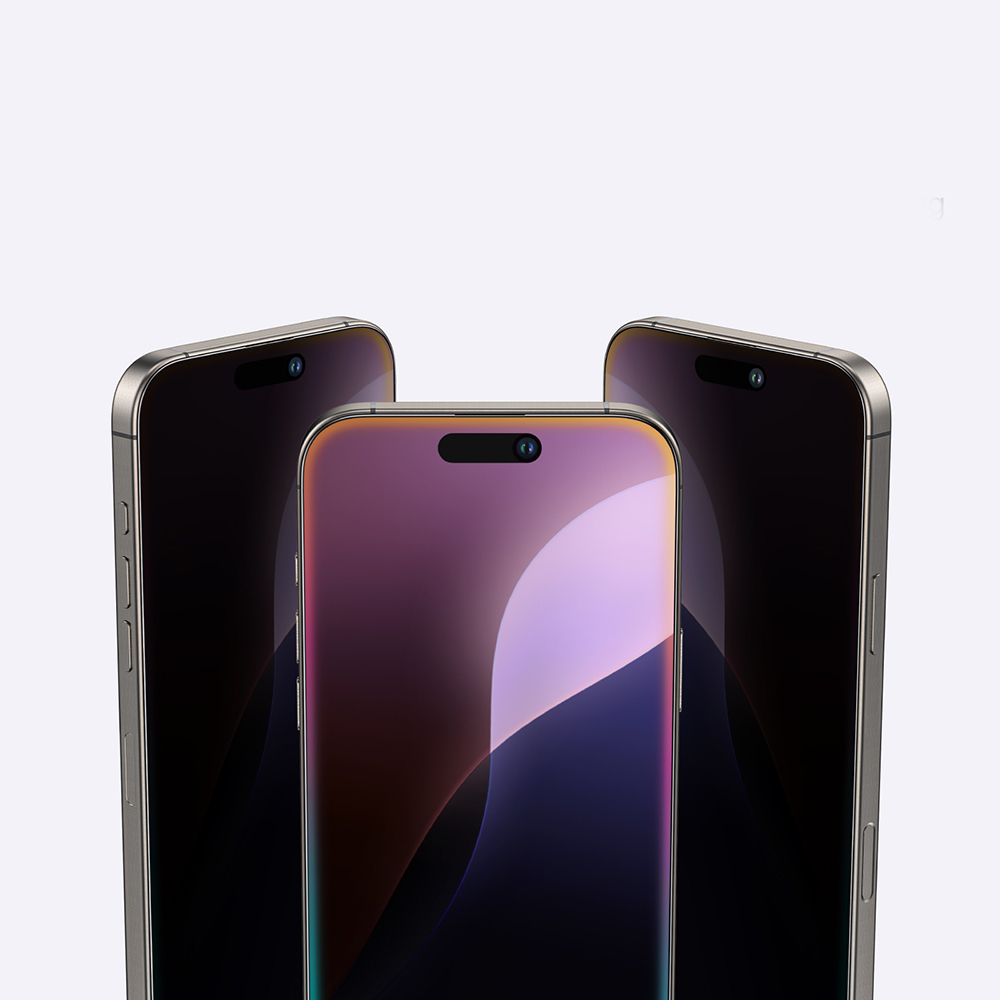 Apple iPhone 16 Uyumlu Amazingthing Radix Privacy Parmak İzi Bırakmayan Temperli Cam Ekran Koruyucu - 9