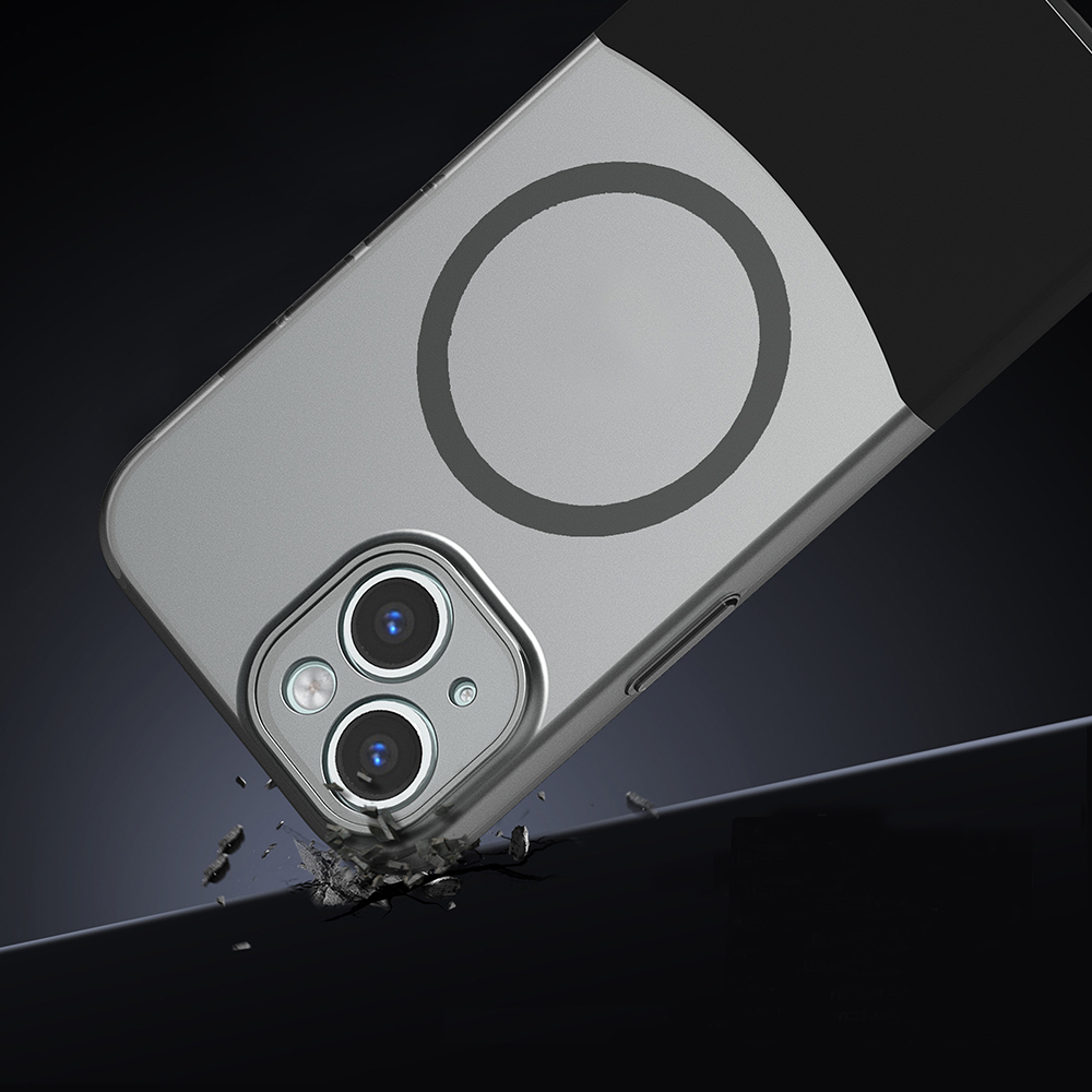 Apple iPhone 15 Uyumlu Kılıf M-Safe Şarj Özellikli Mıknatıslı Zore Duble Kapak - 3