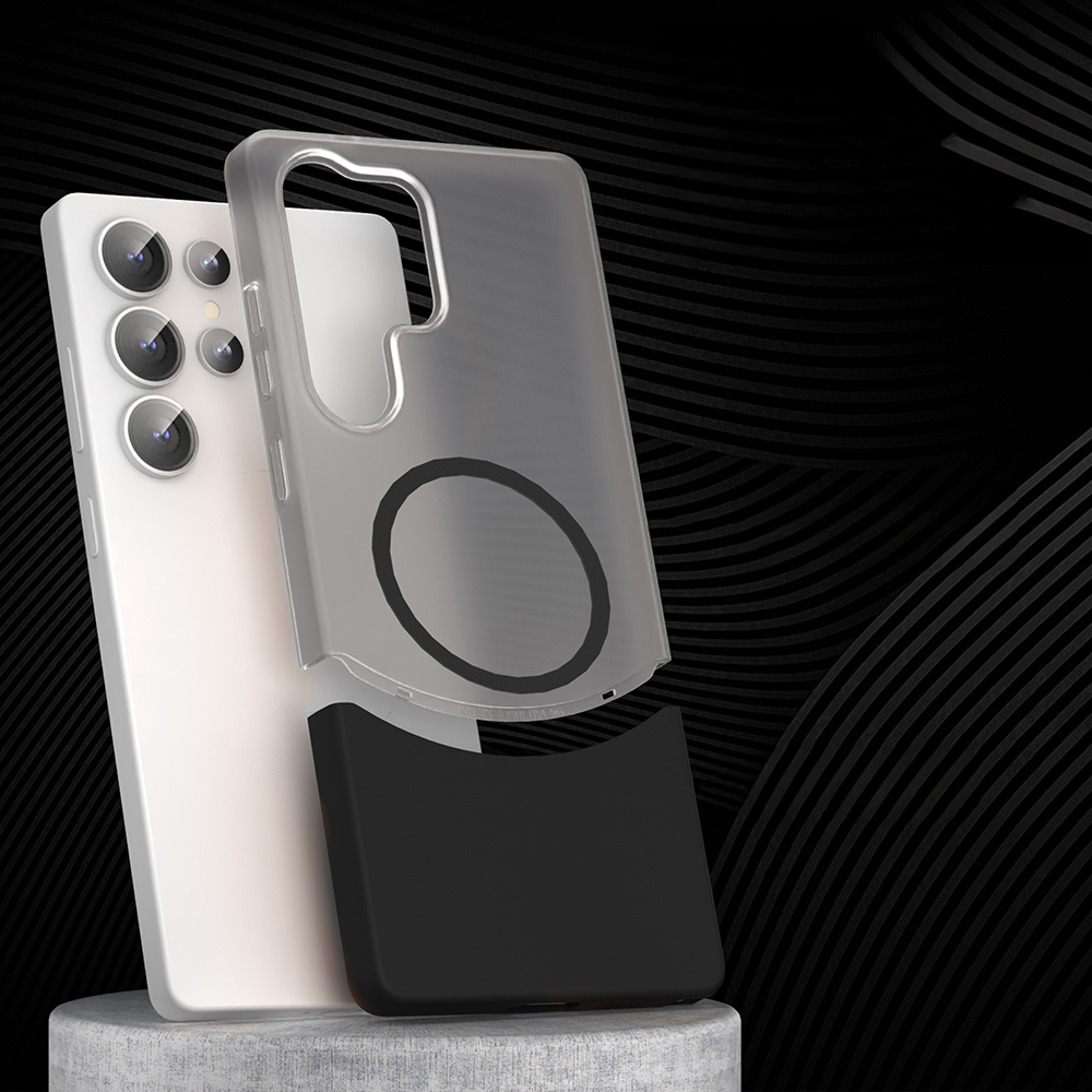 Samsung Galaxy S25 Ultra Uyumlu Kılıf M-Safe Şarj Özellikli Mıknatıslı Zore Duble Kapak - 5