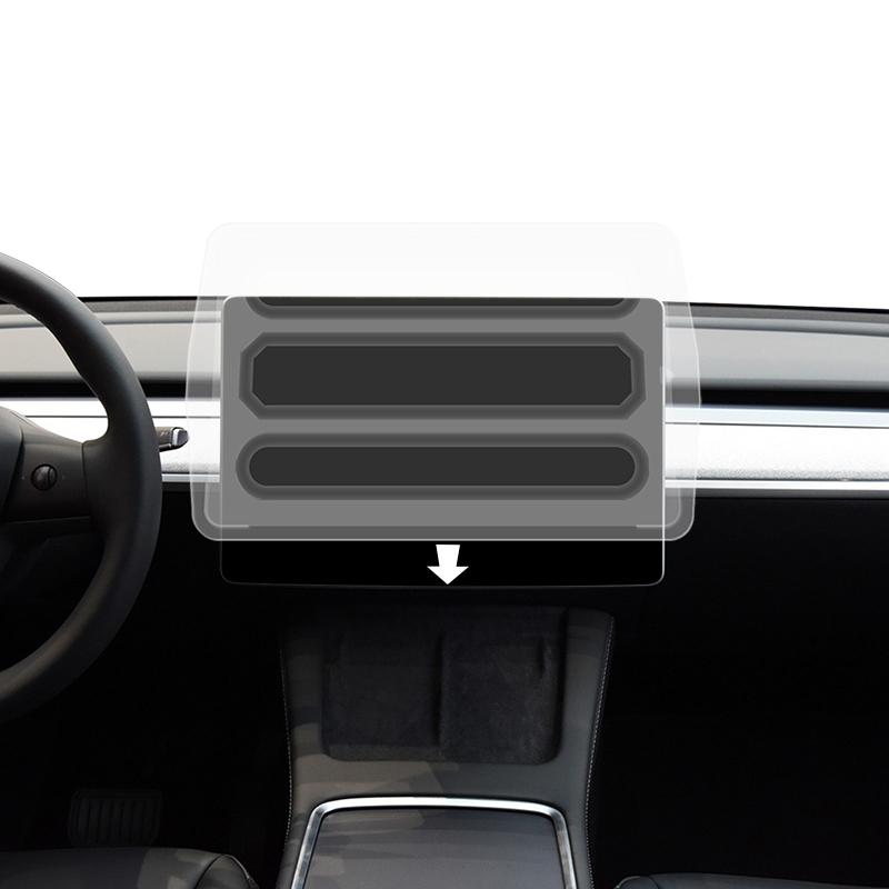 Tesla Model Y CaseWorld Araç Multimedya Uygulama Aparatlı Ekran Koruyucu - 3