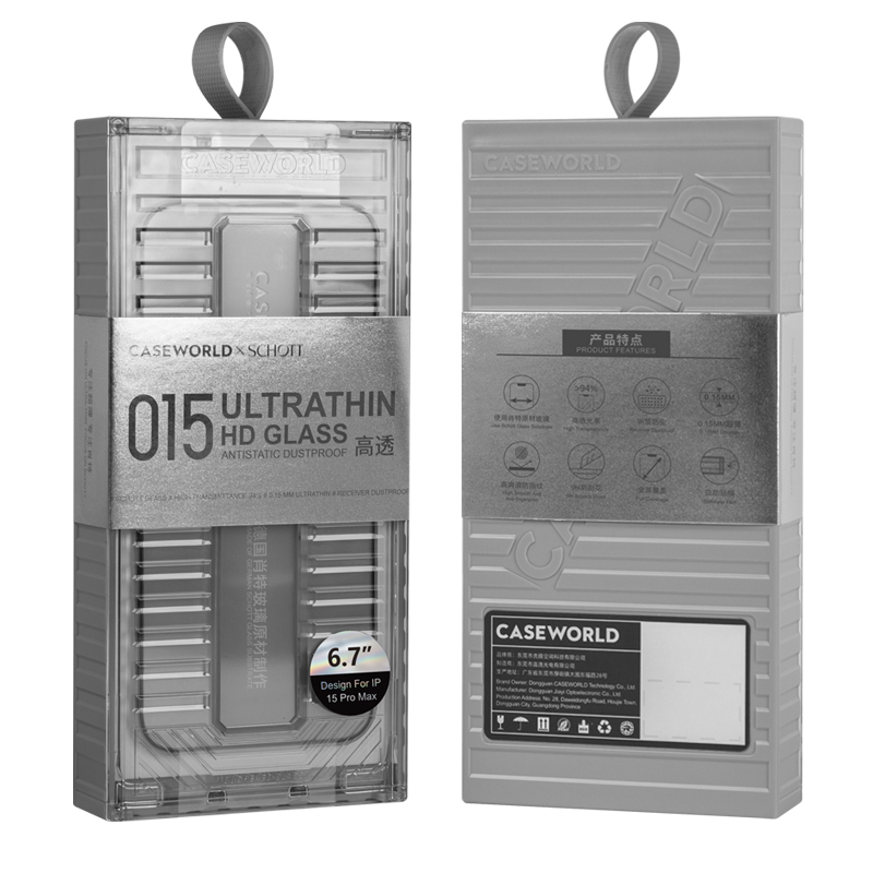 Apple iPhone 14 Pro Uyumlu CaseWorld Ultra-Thin Serisi 0.15mm HD Cam Ekran Koruyucu + Uygulama Aparatlı - 5