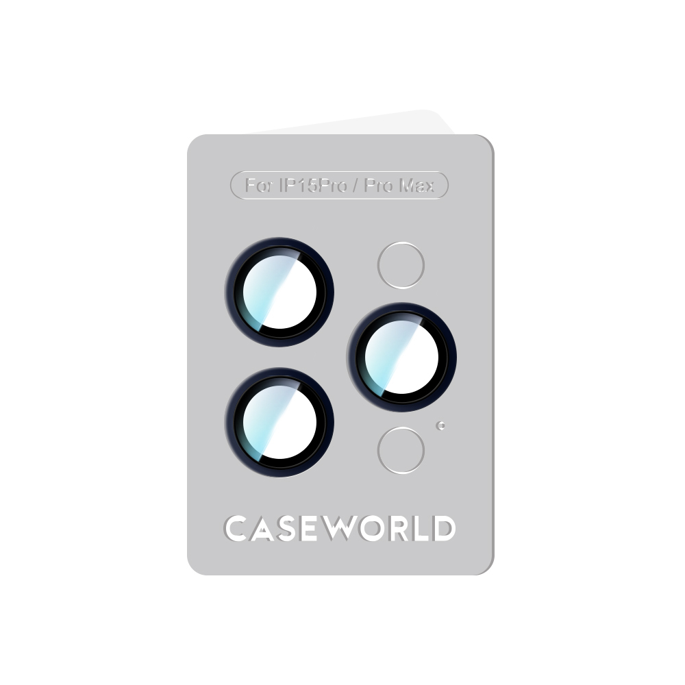 Apple iPhone 15 Pro Uyumlu CaseWorld Alloy Serisi Oleofobik Anti Reflective Kamera Lens Koruyucu - 3