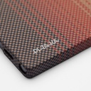 Samsung Galaxy S25 Ultra Uyumlu Kılıf M-safe Şarj Özellikli Aramid Fiber Pitaka Tactile Woven Sunset-Moonrise Serisi Kapak - 6