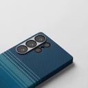 Samsung Galaxy S25 Ultra Uyumlu Kılıf M-safe Şarj Özellikli Aramid Fiber Pitaka Tactile Woven Sunset-Moonrise Serisi Kapak - 12