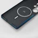 Samsung Galaxy S25 Ultra Uyumlu Kılıf M-safe Şarj Özellikli Aramid Fiber Pitaka Tactile Woven Sunset-Moonrise Serisi Kapak - 16