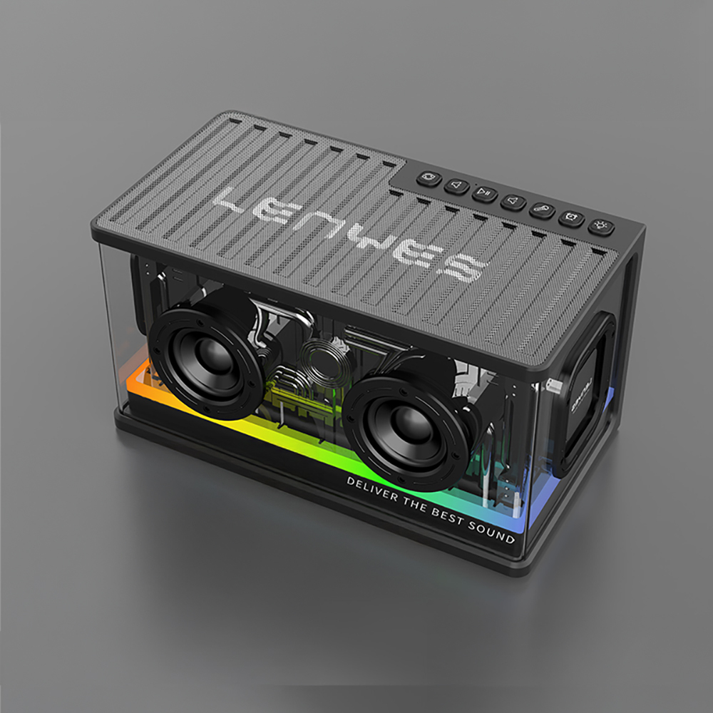 Lenyes S839 RGB Işıklı Taşınabilir TWS Bluetooth Hoparlör v5.2 - 1