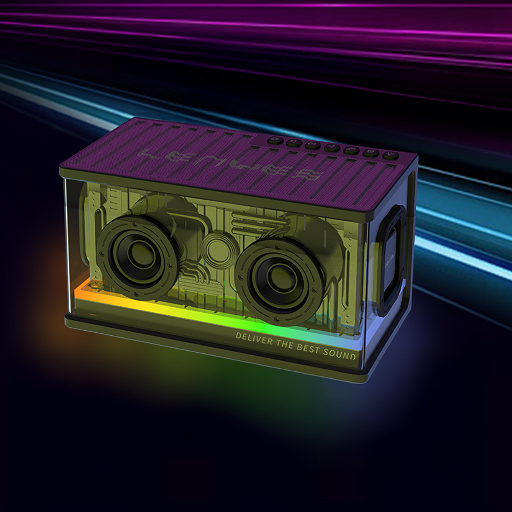 Lenyes S839 RGB Işıklı Taşınabilir TWS Bluetooth Hoparlör v5.2 - 3