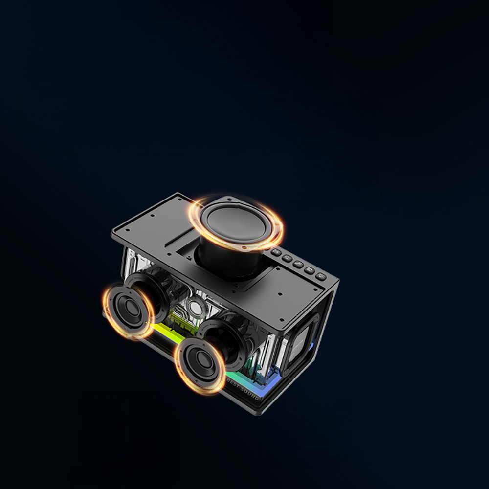 Lenyes S839 RGB Işıklı Taşınabilir TWS Bluetooth Hoparlör v5.2 - 4