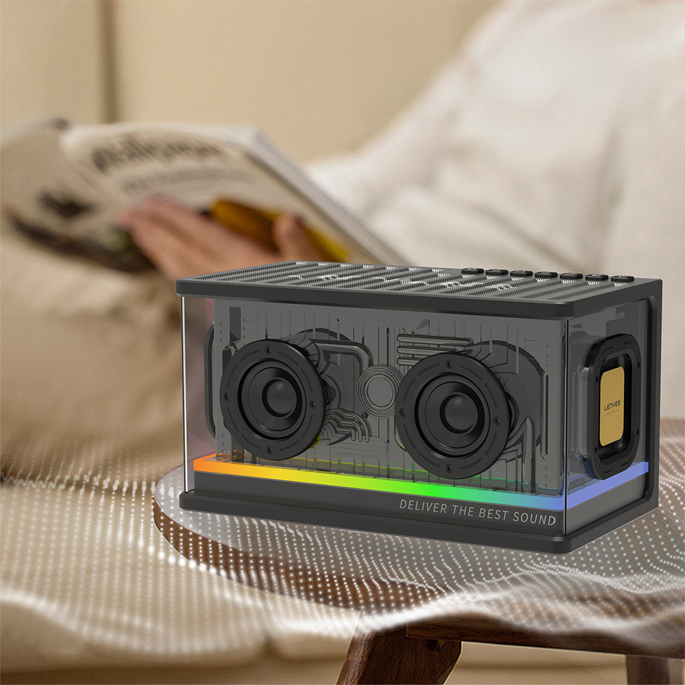 Lenyes S839 RGB Işıklı Taşınabilir TWS Bluetooth Hoparlör v5.2 - 7